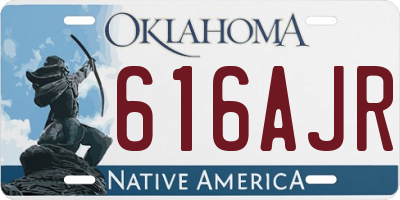 OK license plate 616AJR