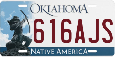 OK license plate 616AJS