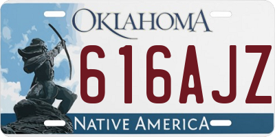 OK license plate 616AJZ