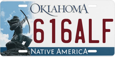 OK license plate 616ALF