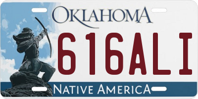 OK license plate 616ALI