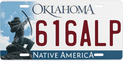 OK license plate 616ALP