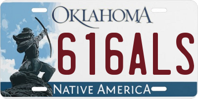 OK license plate 616ALS