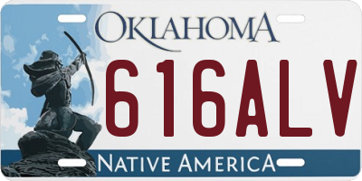 OK license plate 616ALV