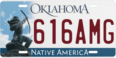 OK license plate 616AMG