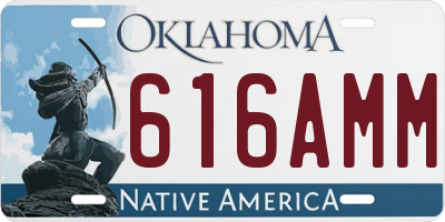 OK license plate 616AMM