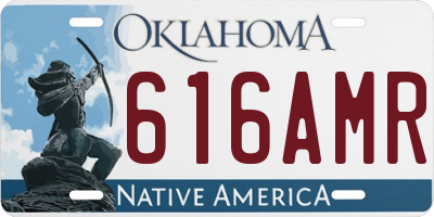 OK license plate 616AMR