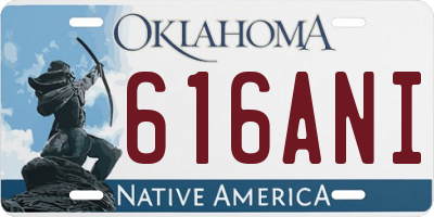OK license plate 616ANI