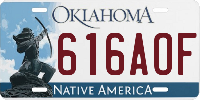 OK license plate 616AOF