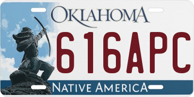 OK license plate 616APC