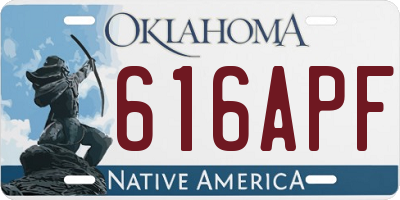 OK license plate 616APF