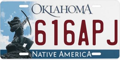 OK license plate 616APJ