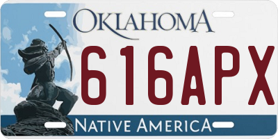 OK license plate 616APX