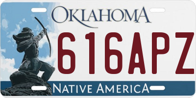 OK license plate 616APZ