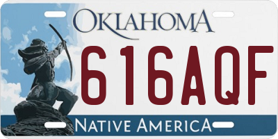 OK license plate 616AQF