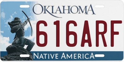 OK license plate 616ARF
