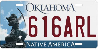OK license plate 616ARL