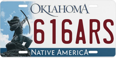 OK license plate 616ARS