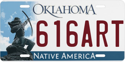 OK license plate 616ART