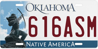 OK license plate 616ASM