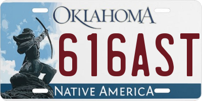 OK license plate 616AST