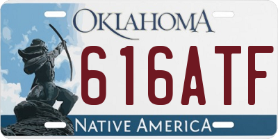 OK license plate 616ATF