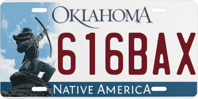 OK license plate 616BAX