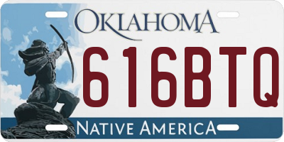 OK license plate 616BTQ