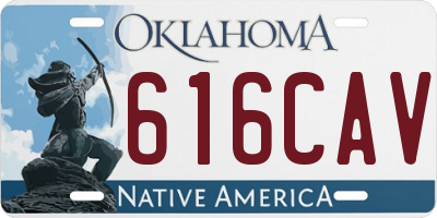 OK license plate 616CAV
