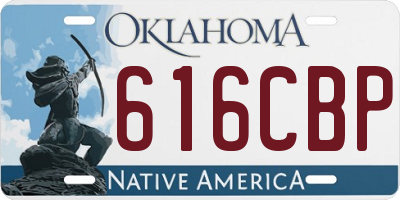 OK license plate 616CBP