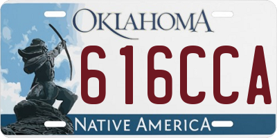 OK license plate 616CCA