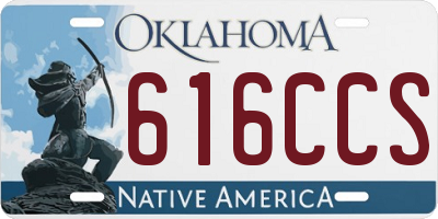 OK license plate 616CCS