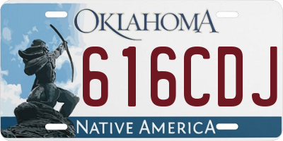 OK license plate 616CDJ