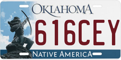 OK license plate 616CEY