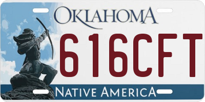 OK license plate 616CFT