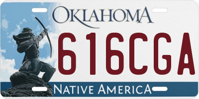 OK license plate 616CGA
