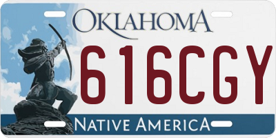 OK license plate 616CGY