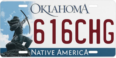 OK license plate 616CHG
