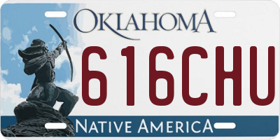OK license plate 616CHU