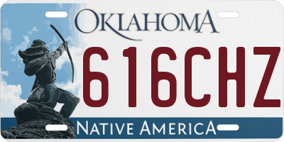 OK license plate 616CHZ