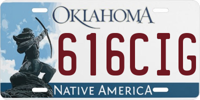 OK license plate 616CIG