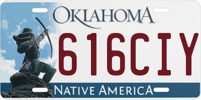 OK license plate 616CIY