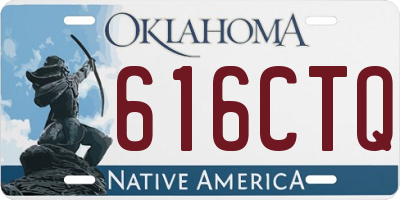 OK license plate 616CTQ