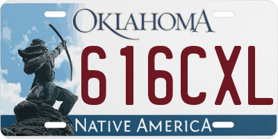 OK license plate 616CXL