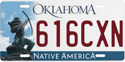 OK license plate 616CXN