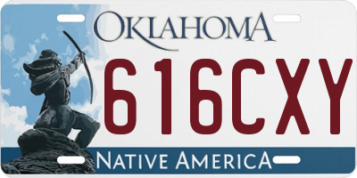 OK license plate 616CXY