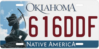 OK license plate 616DDF