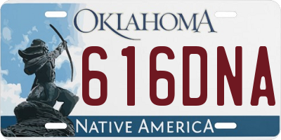 OK license plate 616DNA