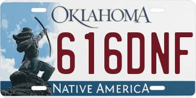 OK license plate 616DNF