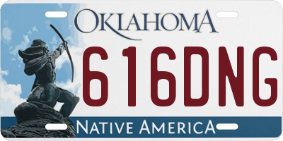 OK license plate 616DNG